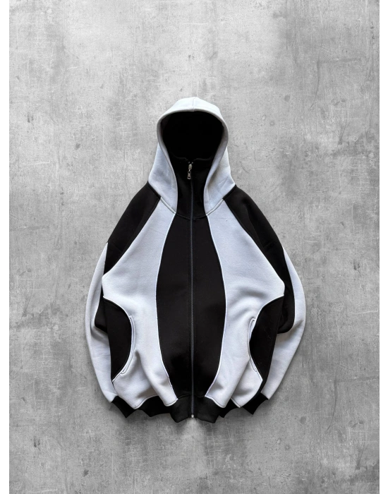 DESENLİ HODDİE KAR MASKE HIRKA SİYAH