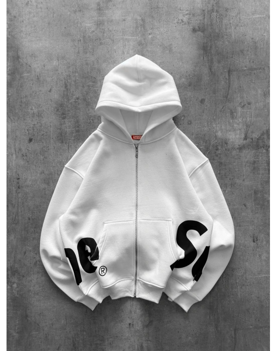 SUPREME ŞARDONLU HIRKA BEYAZ