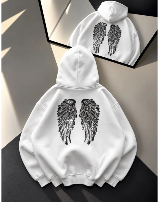 ANGEL ŞARDONLU SWEATSHİRT BEYAZ