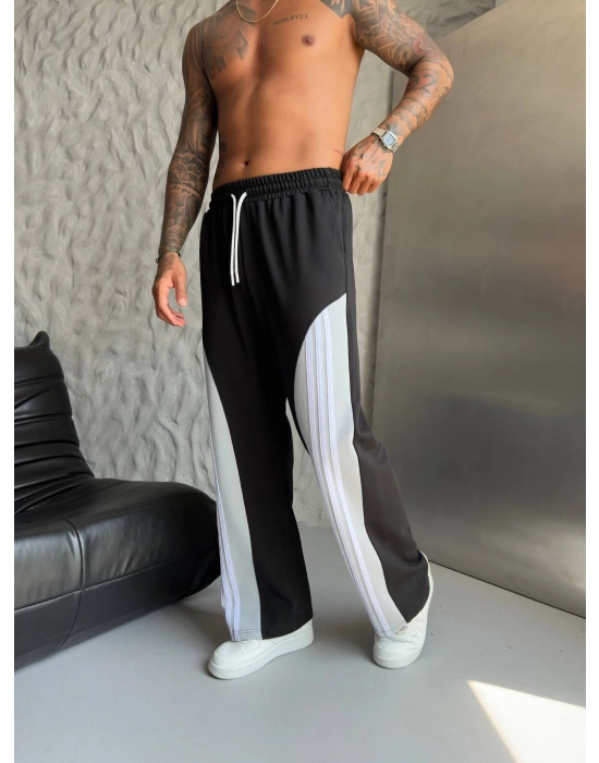 Ad Baggy Bol Paça Eşofman Siyah