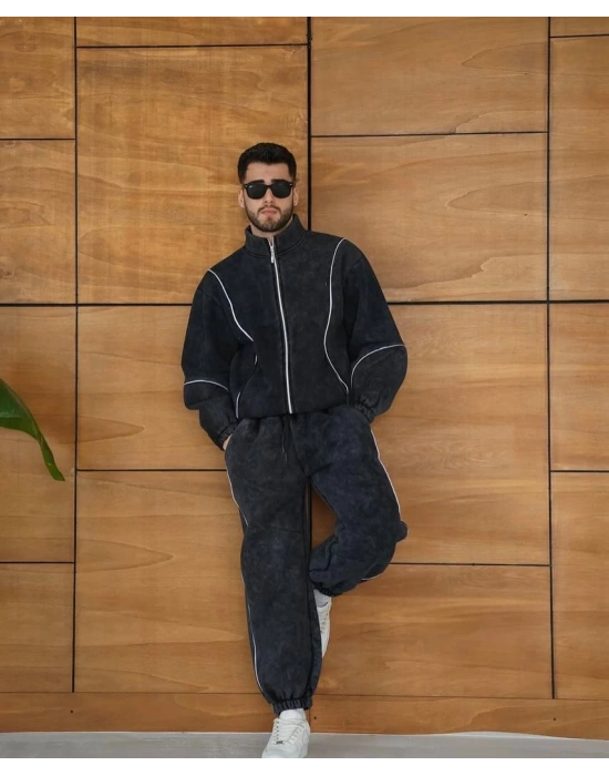 Ara Biyeli Şardonlu Unisex Eşofman Takımı