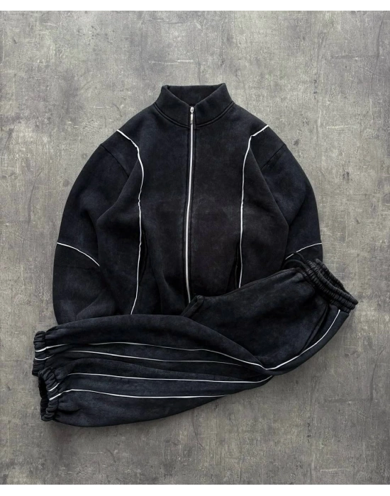 Ara Biyeli Şardonlu Unisex Eşofman Takımı