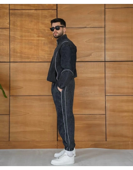 Ara Biyeli Şardonlu Unisex Eşofman Takımı