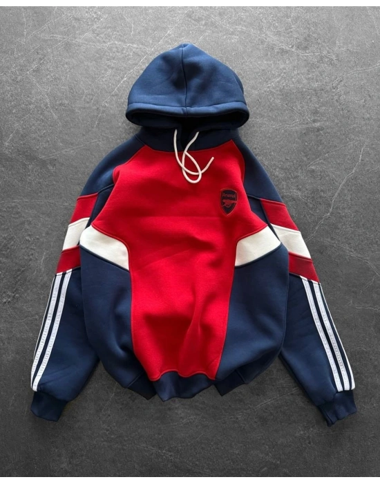 ARS Şardonlu Unisex Sweatshirt - Kırmızı