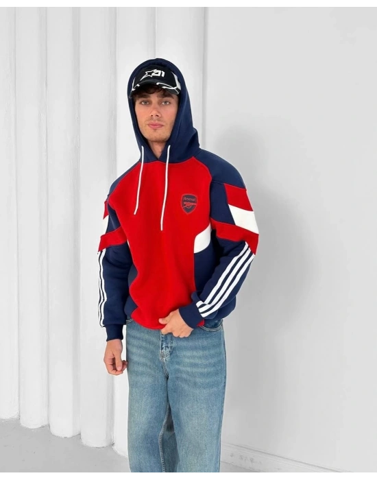 ARS Şardonlu Unisex Sweatshirt - Kırmızı