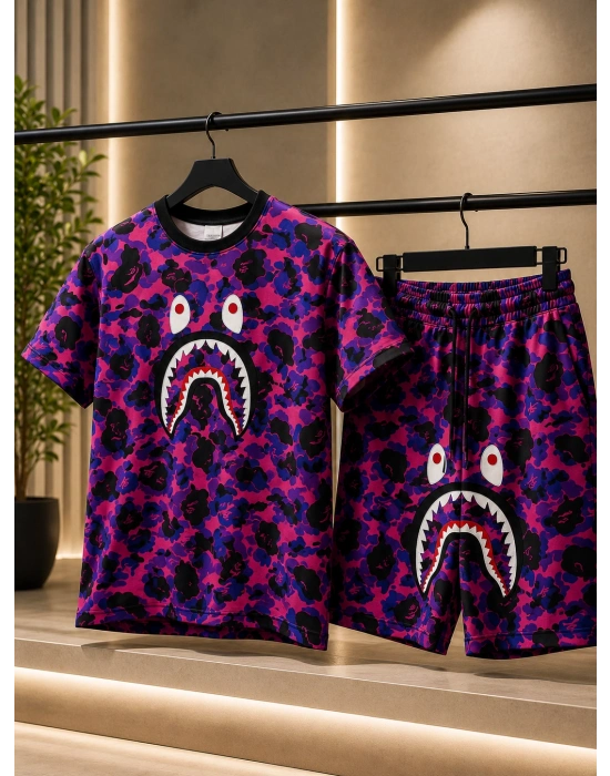 BAPE OVERSİZE UNİSEX ŞORTLU TAKIM