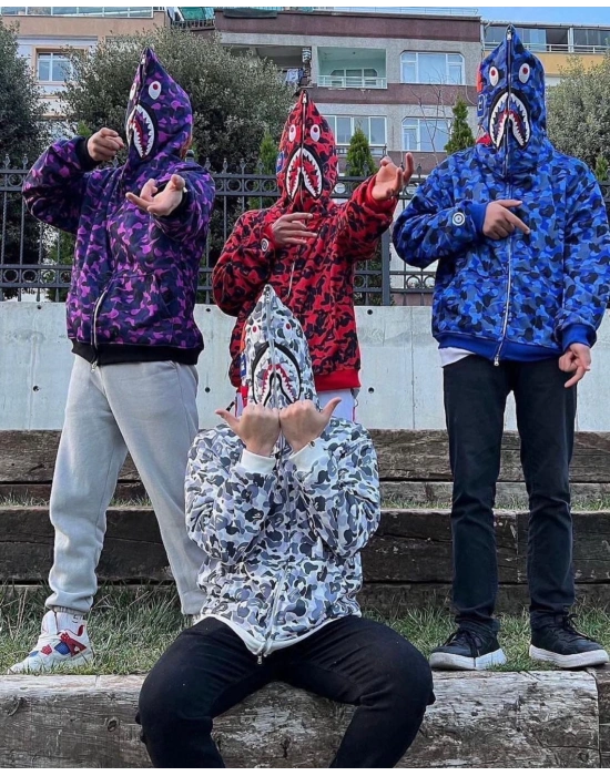 Bape Unisex Hırka Mavi
