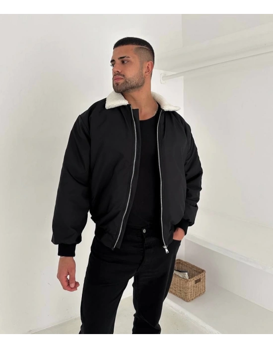 Basic Kürk Yaka Bomber Ceket