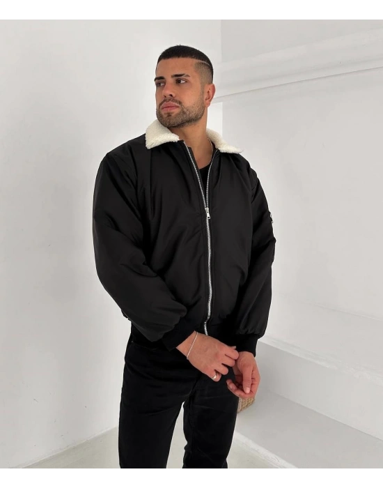 Basic Kürk Yaka Bomber Ceket