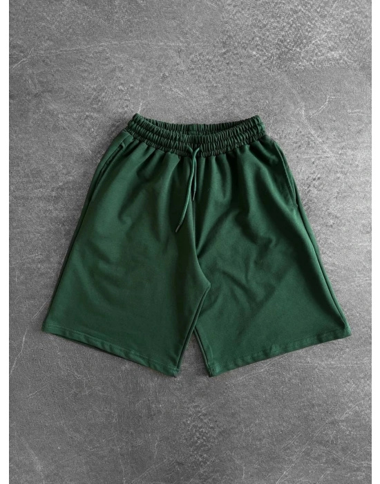 Basic Oversize Şort - Yeşil