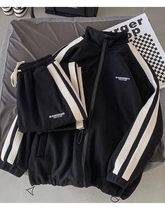 Blank Unisex Eşofman Takım Siyah