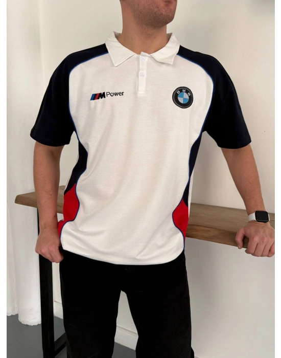 bm Polo Yaka Thirt Beyaz