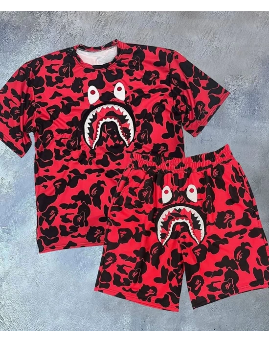 Bp Unisex Şortlu Takım - Kırmızı