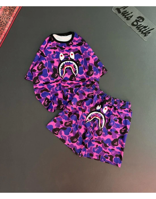 Bp Unisex Şortlu Takım - Mor