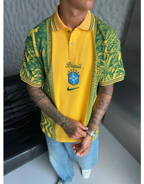 Brasil Polo Yaka Tshırt Sarı
