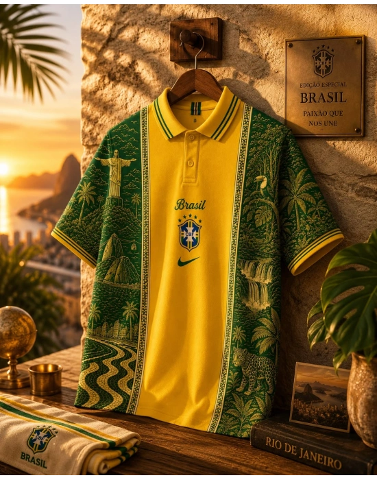 Brasil Polo Yaka Tshırt Sarı