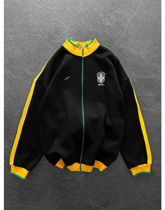 Brz Unisex Oversizr Hırka Siyah