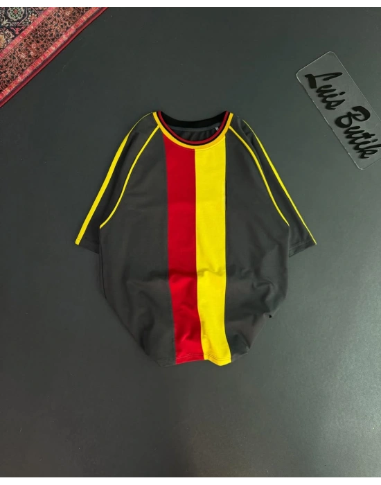 Çift Şerit Unisex Tshirt