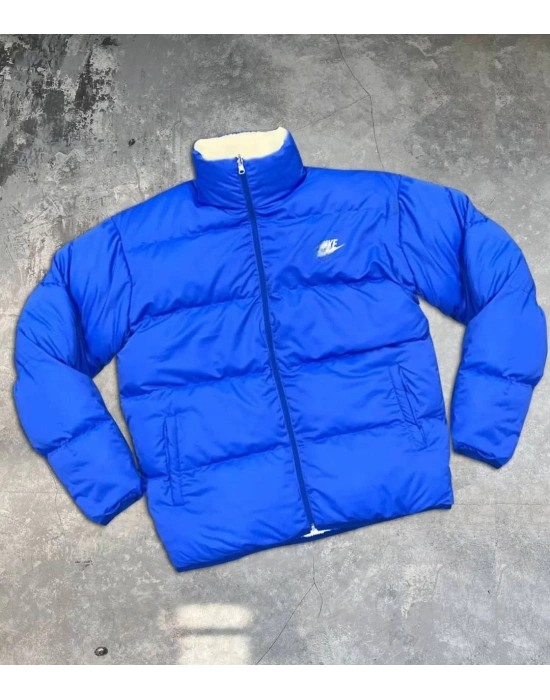 Çift taraflı Unisex Mont Mavi