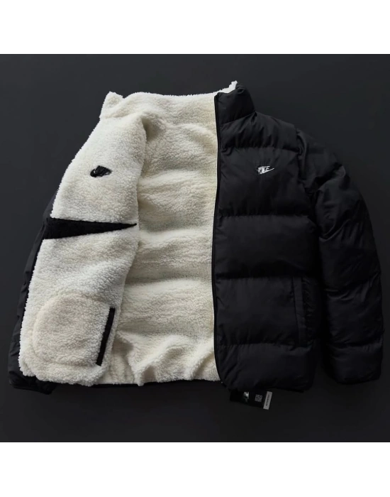 Çift taraflı Unisex Mont Siyah