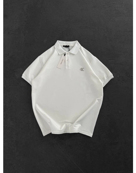 CK Polo Yaka Unisex Tshirt Beyazz