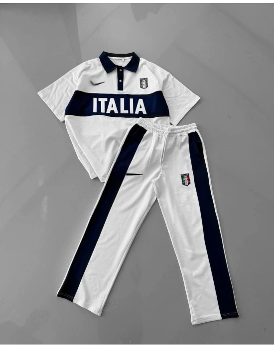 İTL Unisex Eşofman Takım - Beyaz