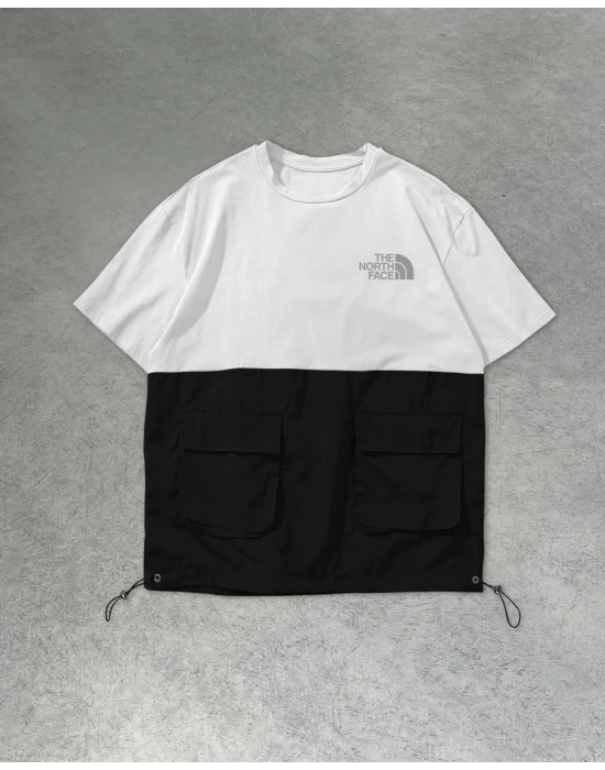 NF Cep Detay Oversize Tshirt Siyah