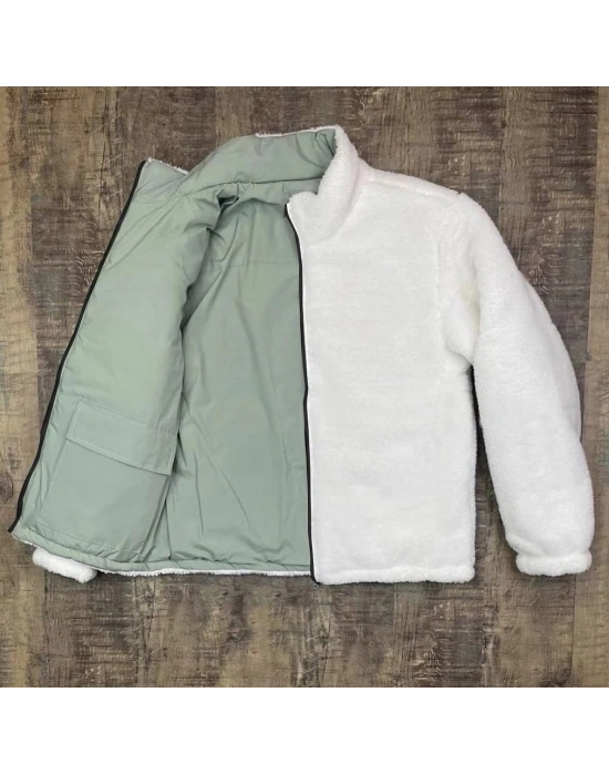 Nf Çift Taraflı Unisex Mont Yeşil