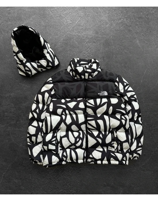 Nf Şapka Çıkarabilir Kapüşonlu Unisex Mont - Beyaz