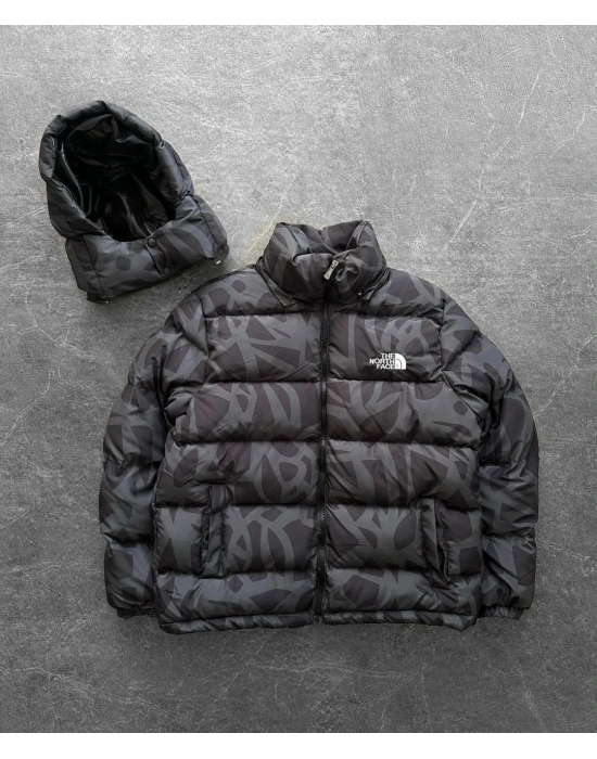 Nf Şapka Çıkarabilir Kapüşonlu Unisex Mont - Siyah