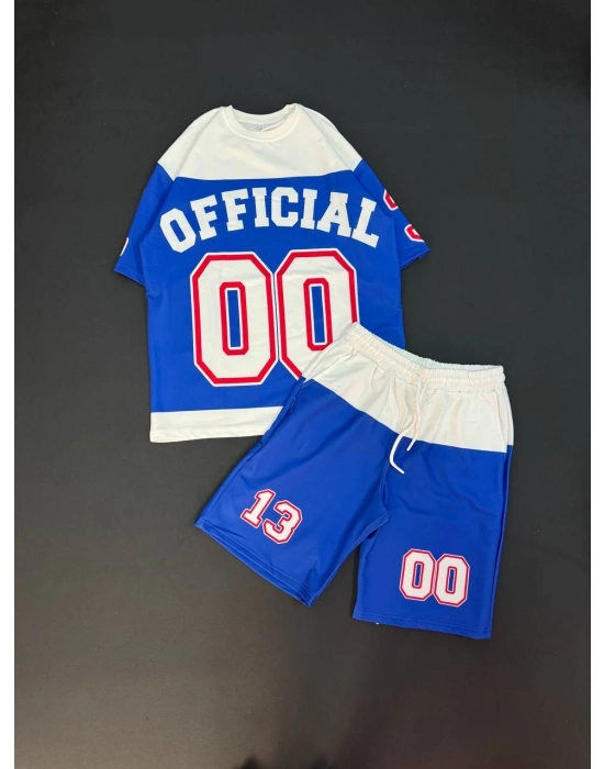 Official Unisex Oversize Şortlu Takım - Mavi