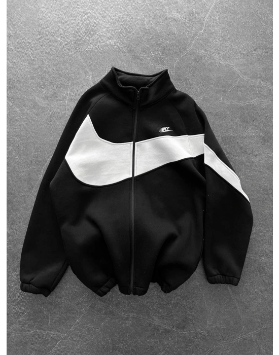 Parça Detay Oversize Hırka Siyah