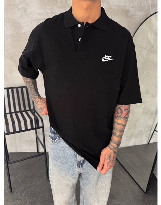 Polo Yaka Nk Tshirt Siyah