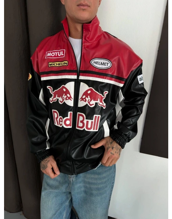 Red Unisex Deri Ceket