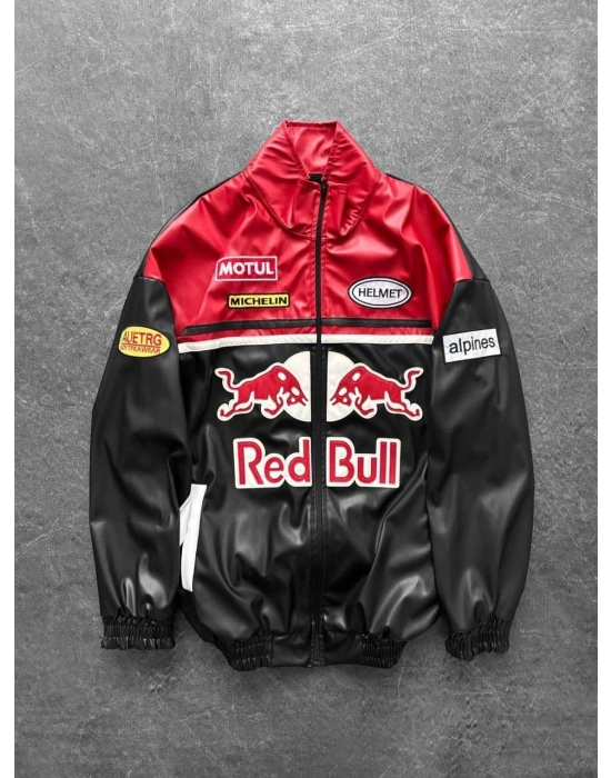 Red Unisex Deri Ceket