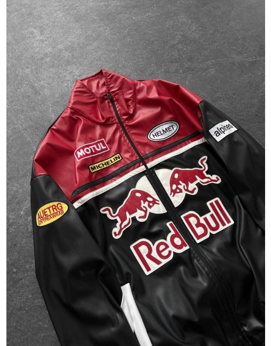 Red Unisex Deri Ceket