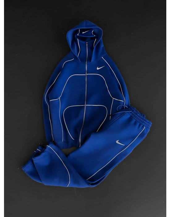 Reflektör Detay Unisex Eşofman Takımı LACİVERT