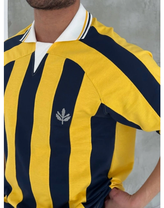 Ribana Detay Polo Yaka Unisex Tshirt