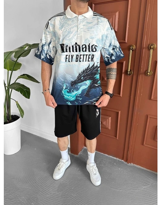 RM Polo Yaka Oversize Şortlu Takım