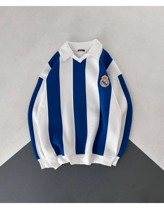 RM Polo Yaka Sweatshirt Beyaz