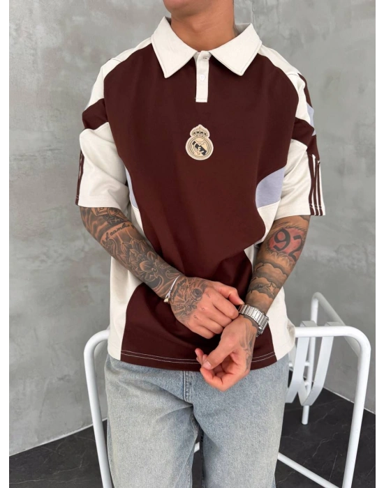 RM Polo Yaka Unisex Tshirt Kahverengi
