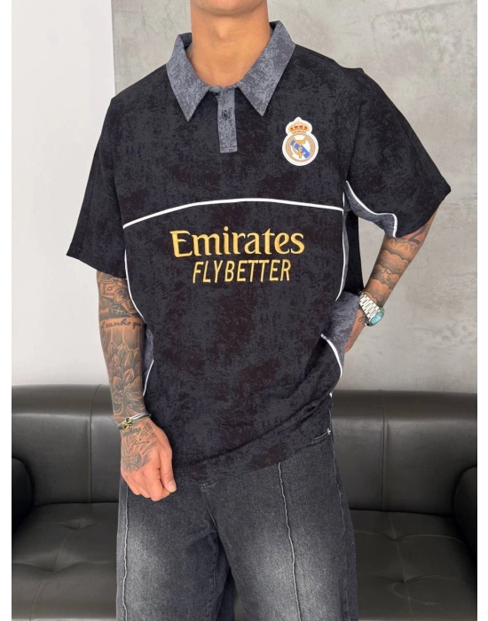 RM Polo Yaka Unisex Tshirt Siyah