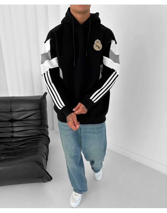 RM Şardonlu Unisex Sweatshirt - Siyah