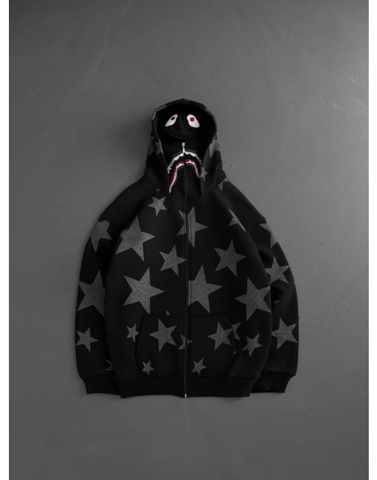 Star Kar Maske Unisex Şardonlu Hırka