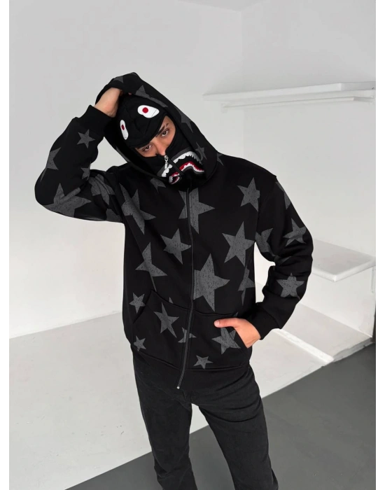 Star Kar Maske Unisex Şardonlu Hırka