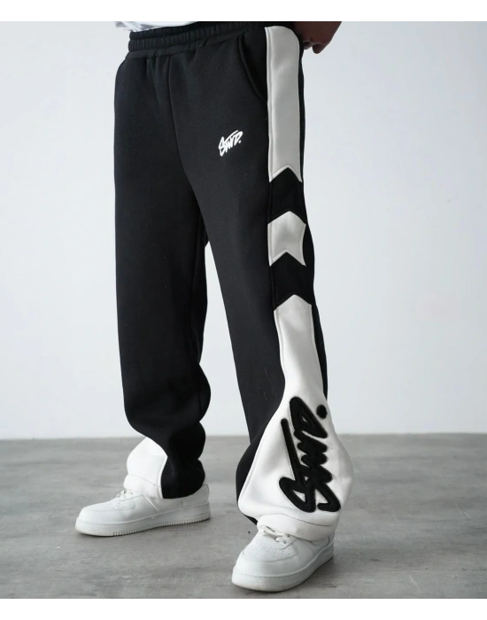 SWD Şardonlu Unisex Eşofman Siyah