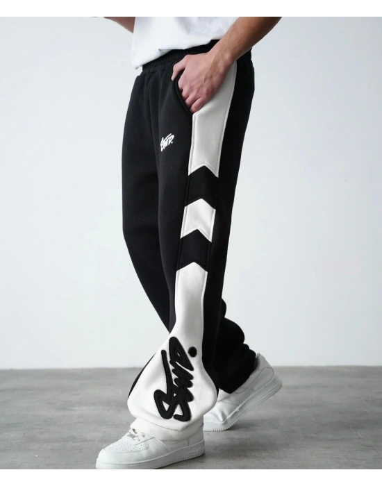 SWD Şardonlu Unisex Eşofman Siyah