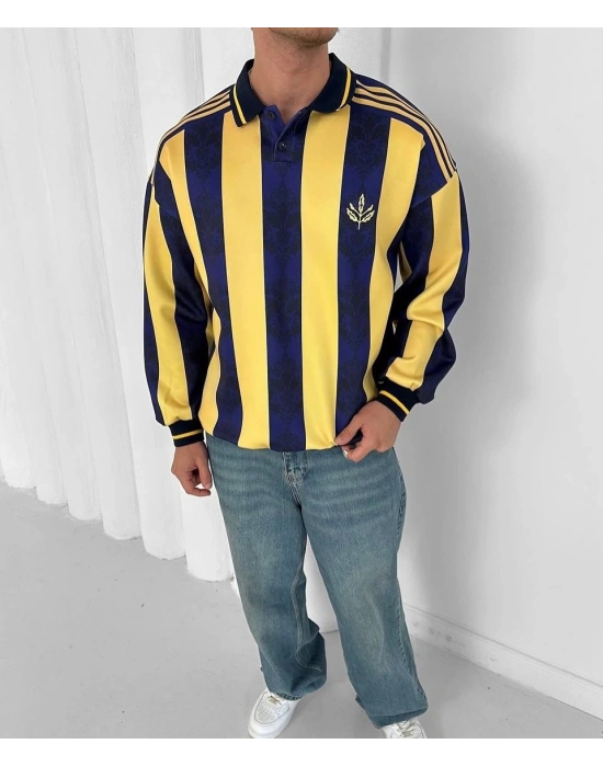 Taraftar Şardonlu Unisex Sweatshirt Polo Yaka ÖN SİPARİŞ