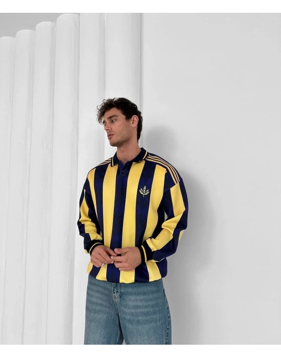 Taraftar Şardonlu Unisex Sweatshirt Polo Yaka ÖN SİPARİŞ