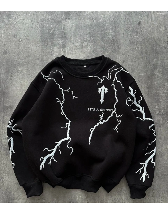 Trap Şardonlu Unisex Sweatshirt